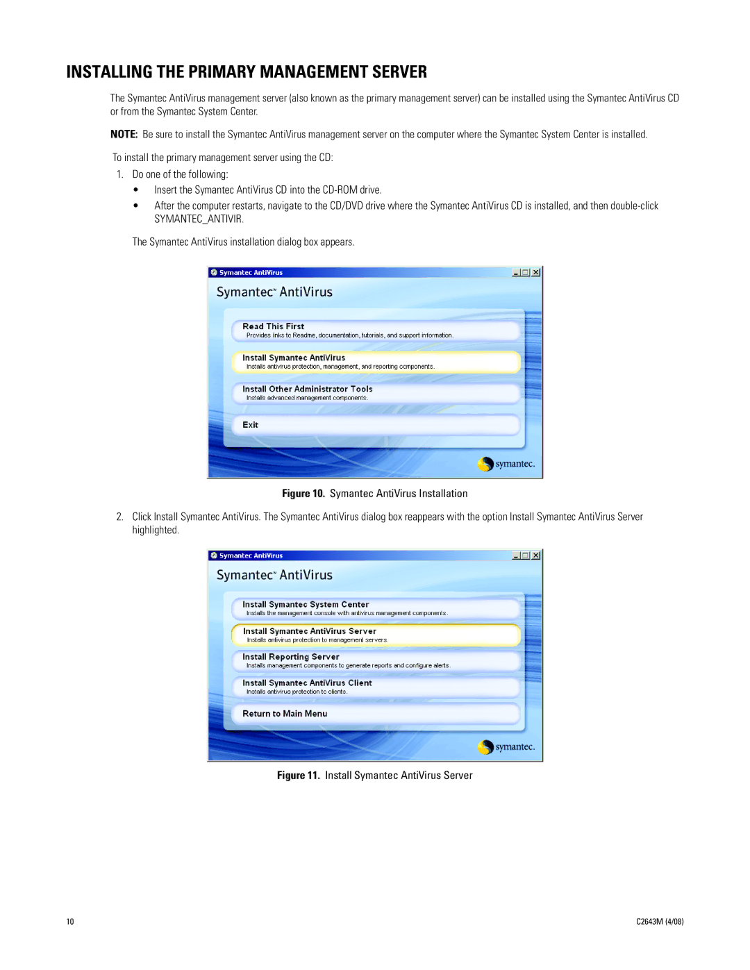 Pelco dx8100 installation instructions Installing the Primary Management Server 