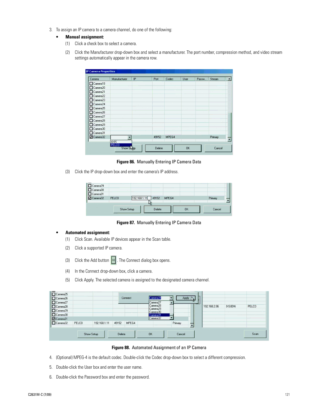 Pelco dx8100 manual Manual assignment, Automated assignment 