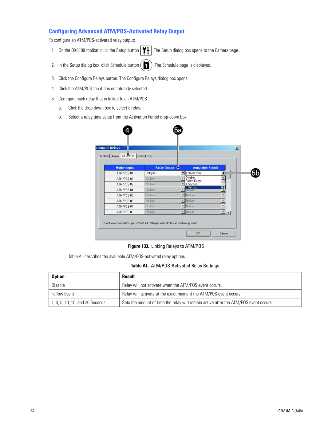 Pelco dx8100 manual Configuring Advanced ATM/POS-Activated Relay Output 