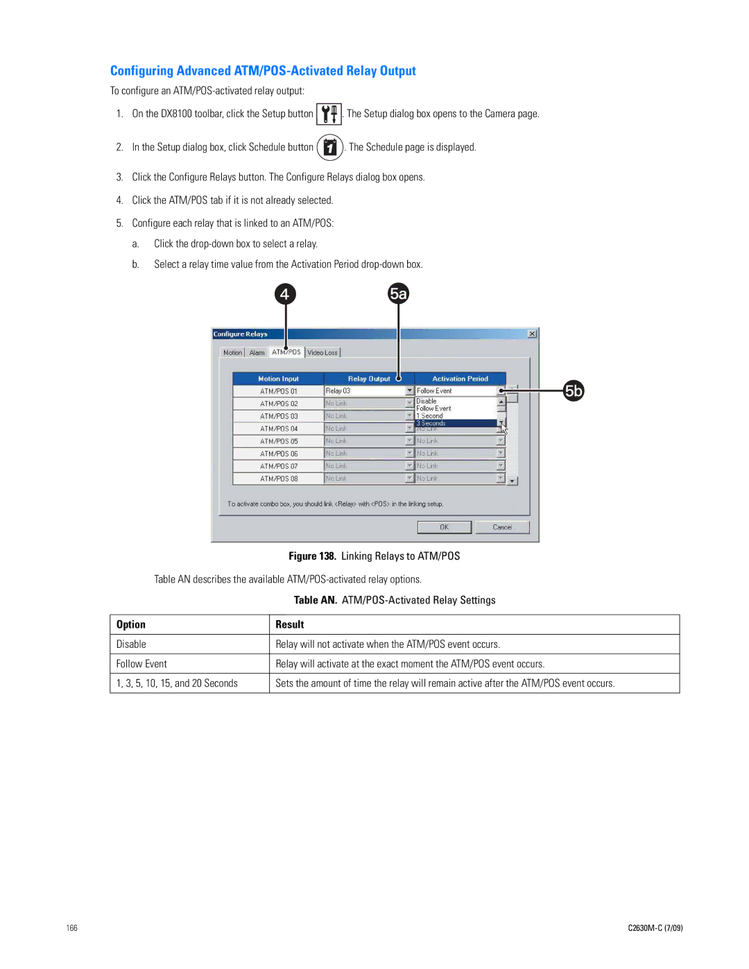 Pelco dx8100 manual Configuring Advanced ATM/POS-Activated Relay Output 