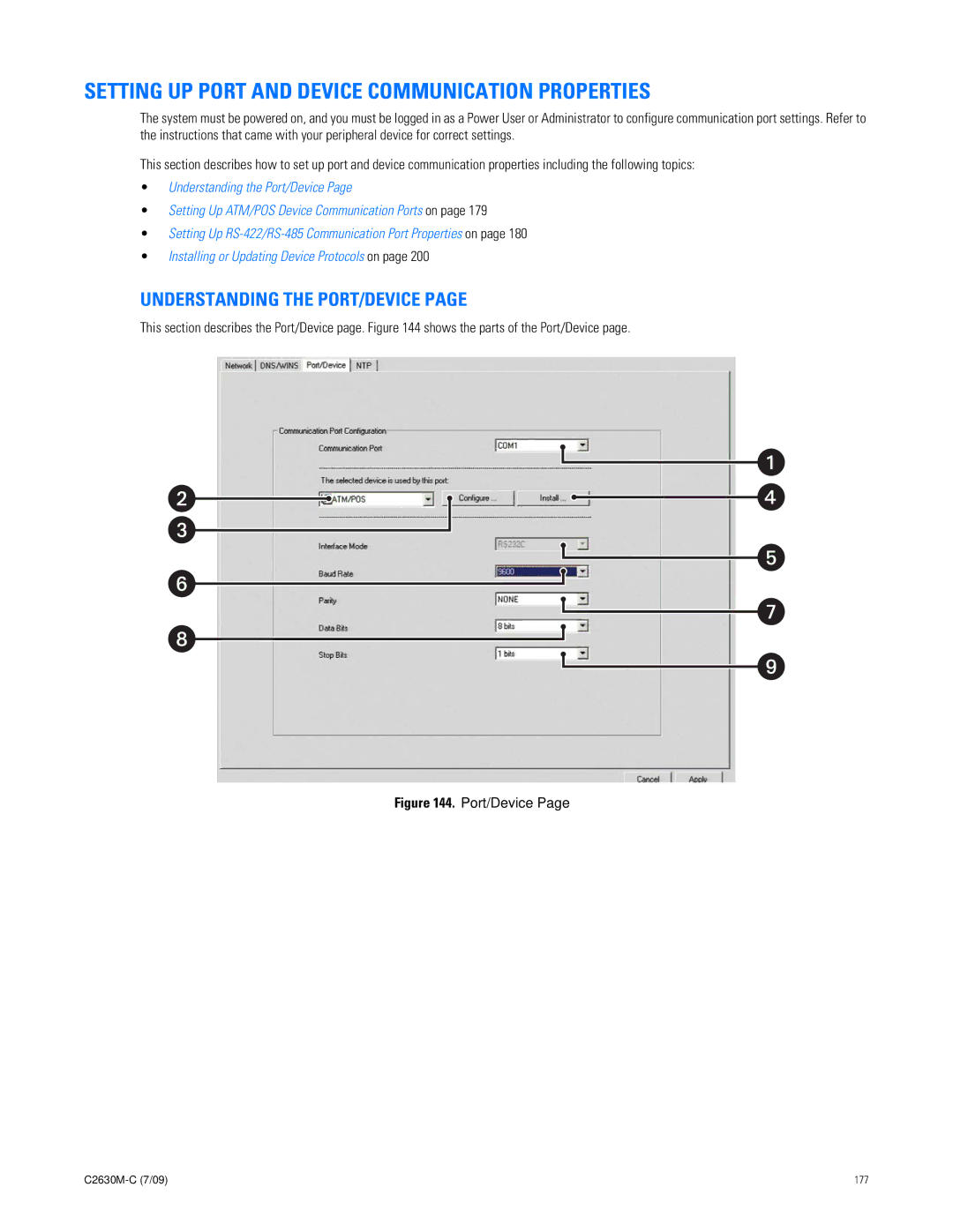 Pelco dx8100 manual Setting UP Port and Device Communication Properties, Understanding the PORT/DEVICE 