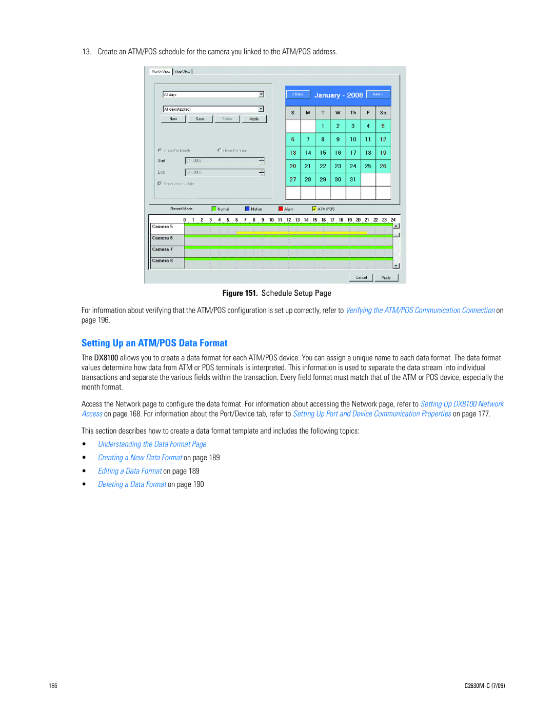 Pelco dx8100 manual Setting Up an ATM/POS Data Format 