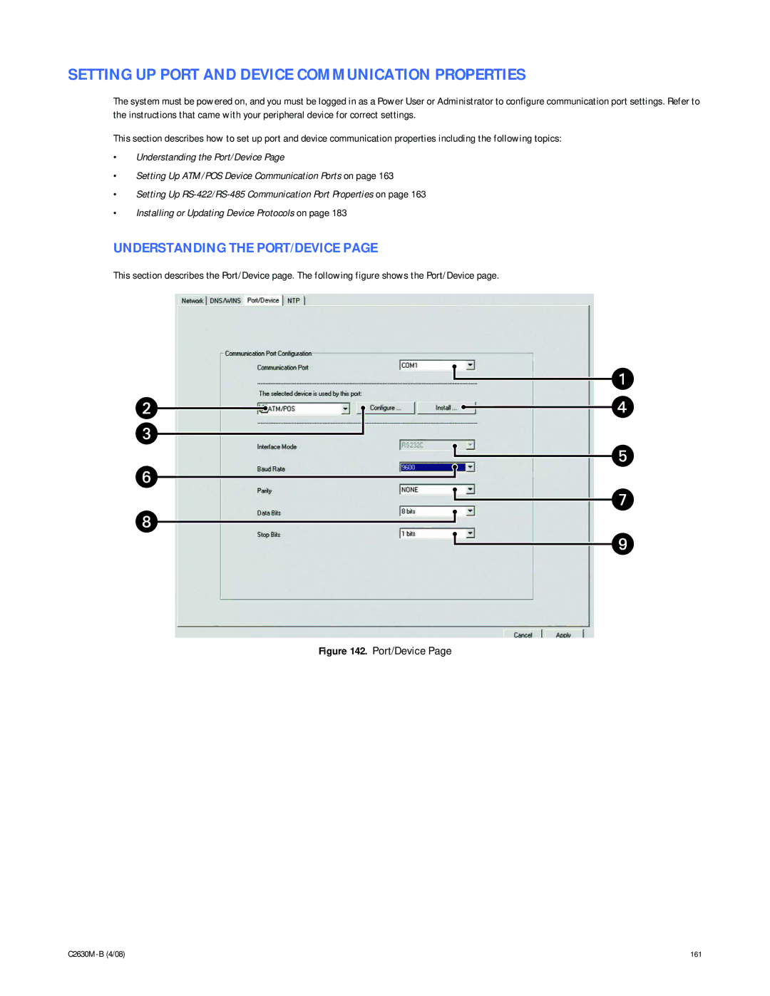 Pelco dx8100 manual Setting UP Port and Device Communication Properties, Understanding the PORT/DEVICE 