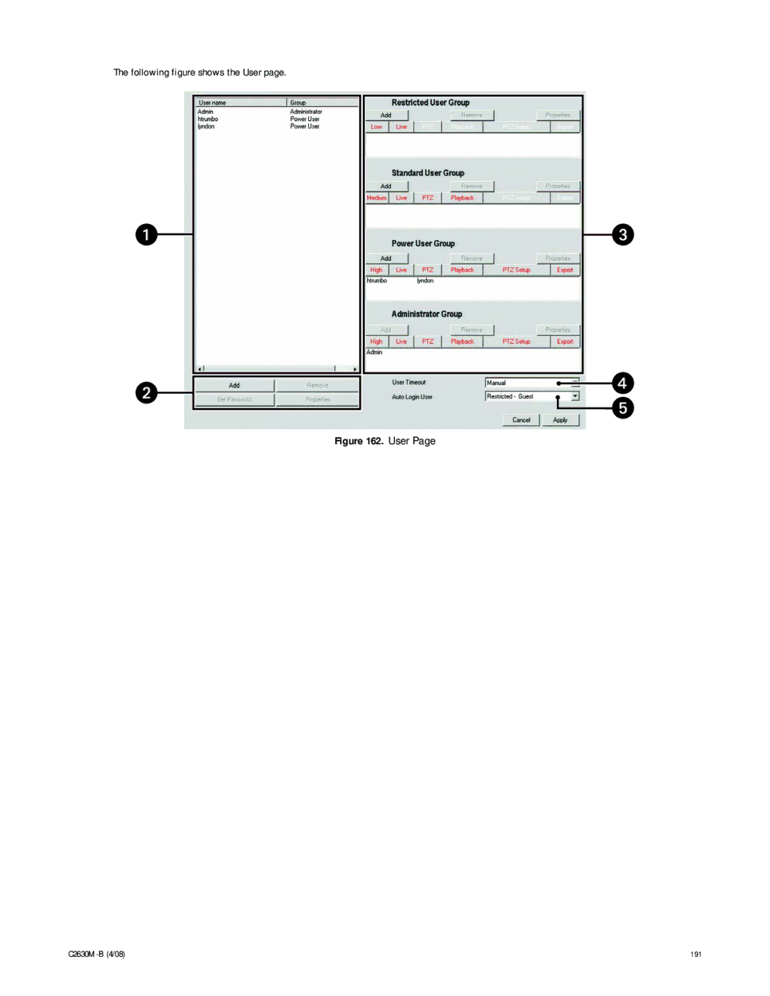 Pelco dx8100 manual Following figure shows the User 