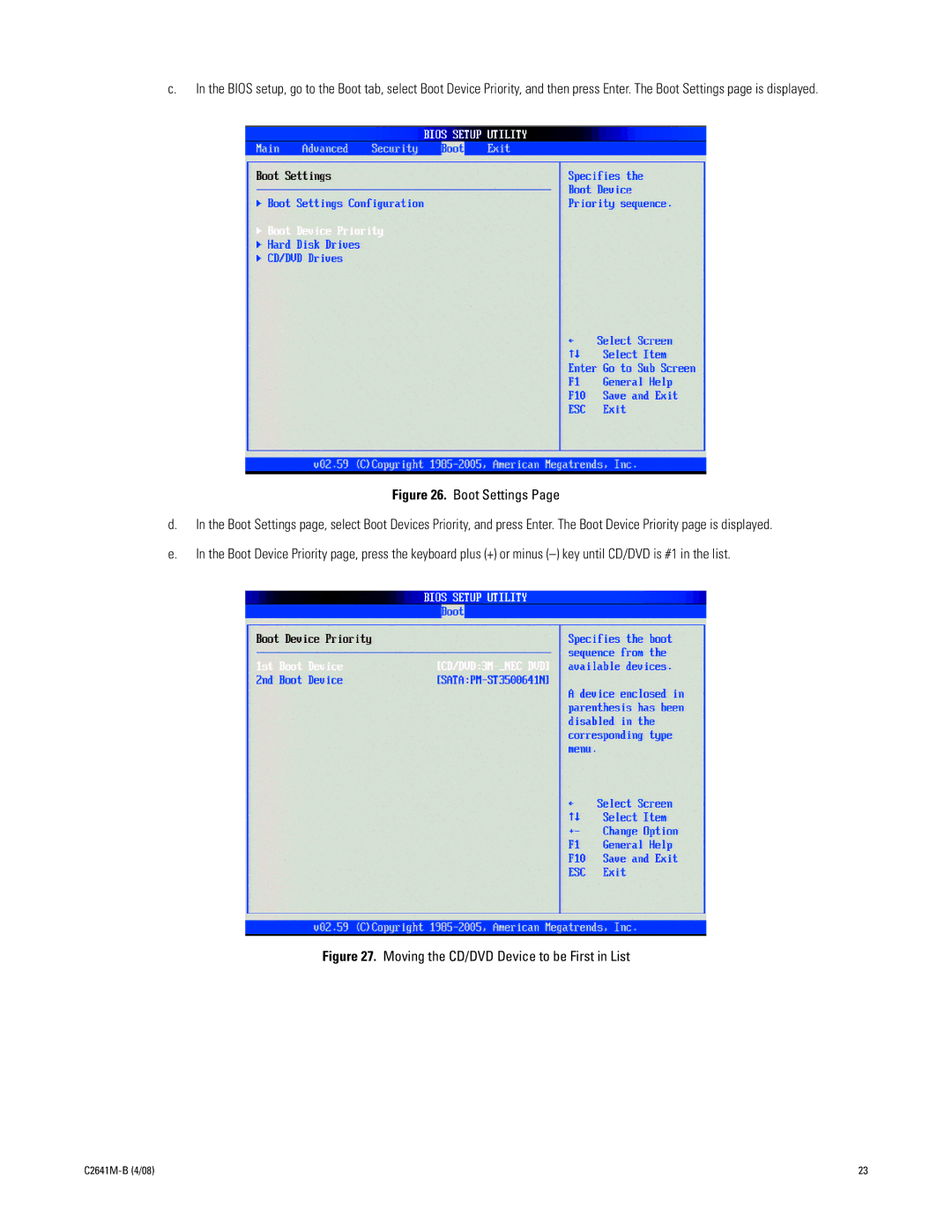 Pelco dx8100 manual Moving the CD/DVD Device to be First in List 