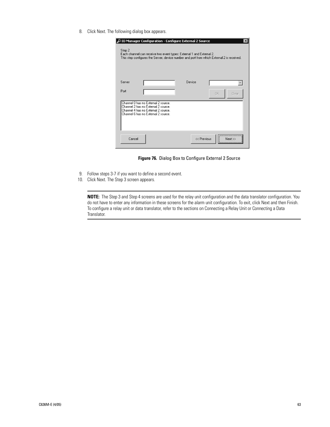 Pelco DX9100 installation manual Click Next. The following dialog box appears 