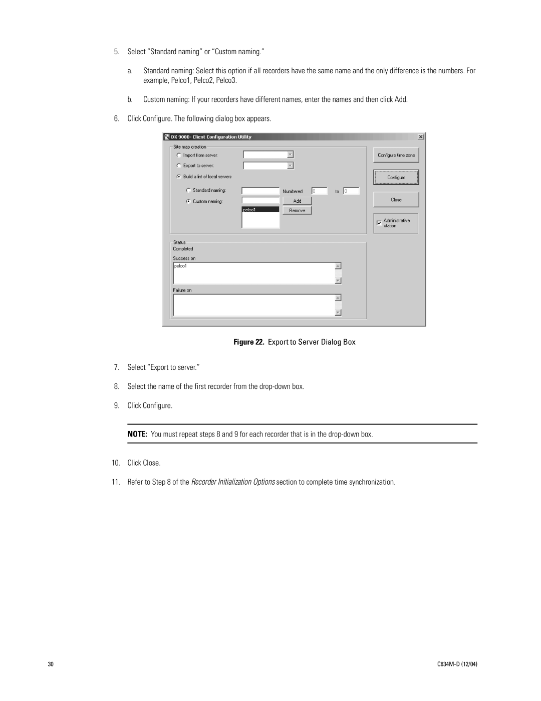 Pelco DX9100 installation manual C634M-D 12/04 