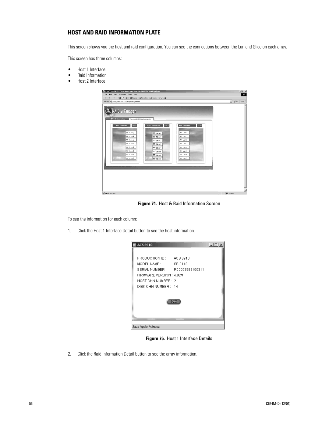 Pelco DX9100 installation manual Host and RAID Information Plate 