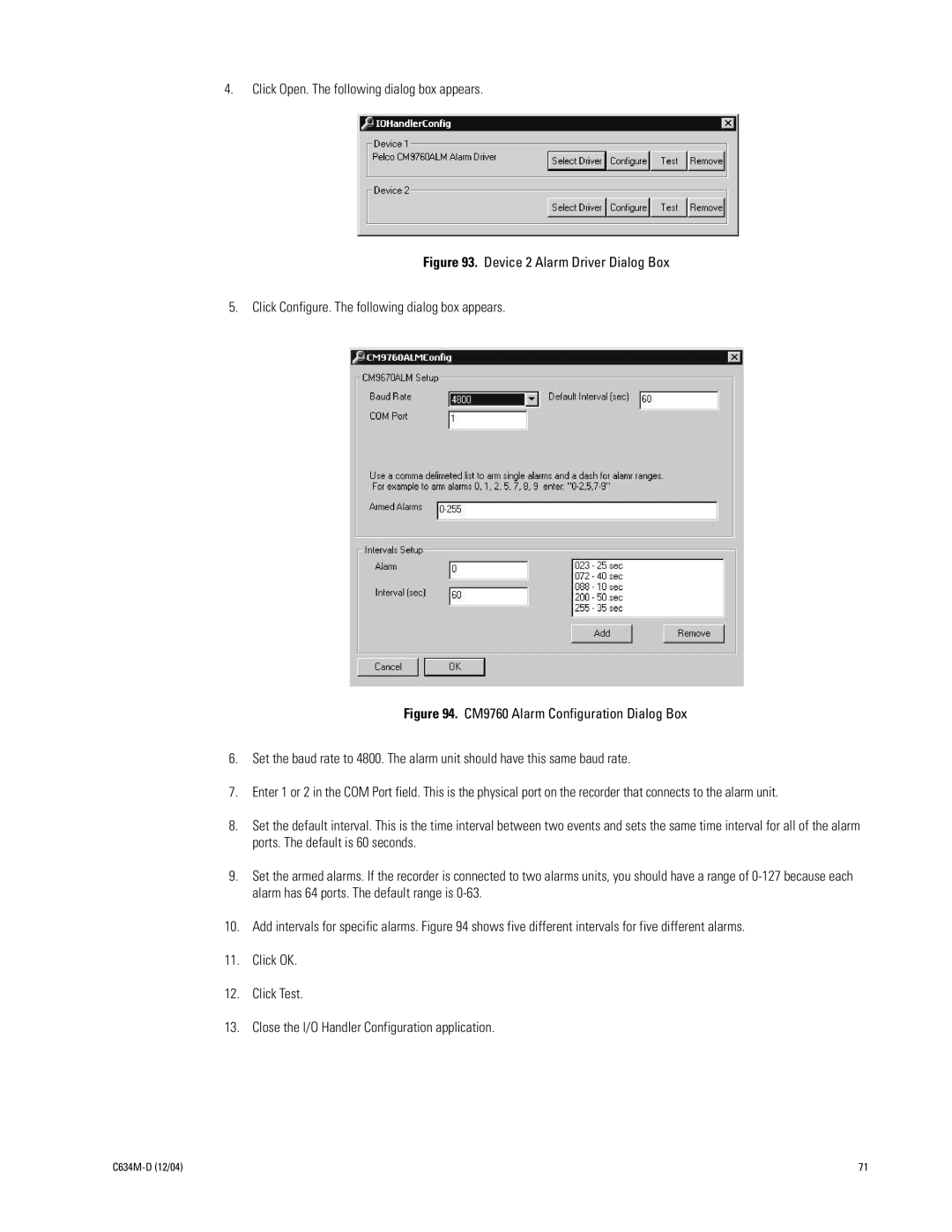 Pelco DX9100 installation manual Click Open. The following dialog box appears 