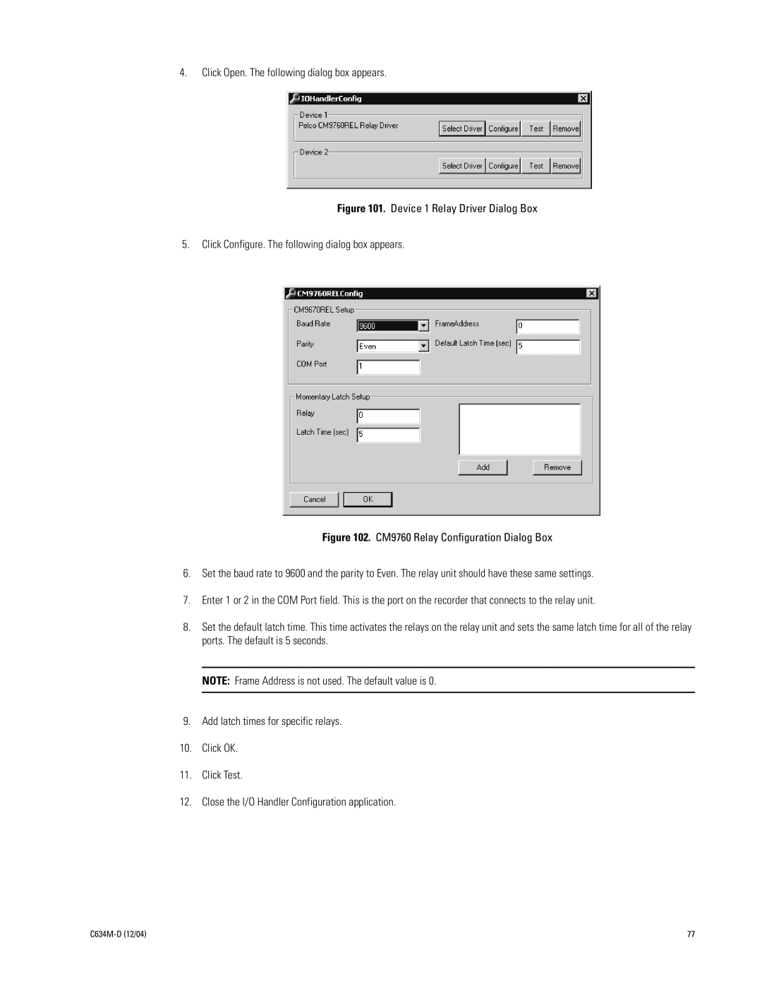 Pelco DX9100 installation manual Click Open. The following dialog box appears 