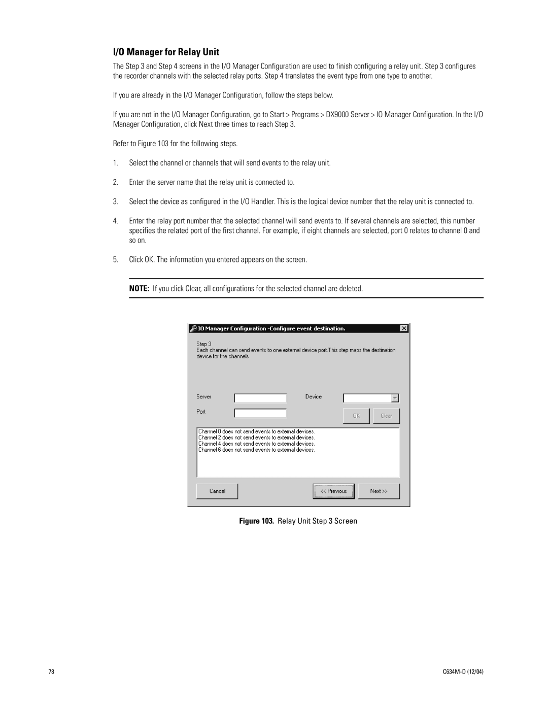 Pelco DX9100 installation manual Manager for Relay Unit 