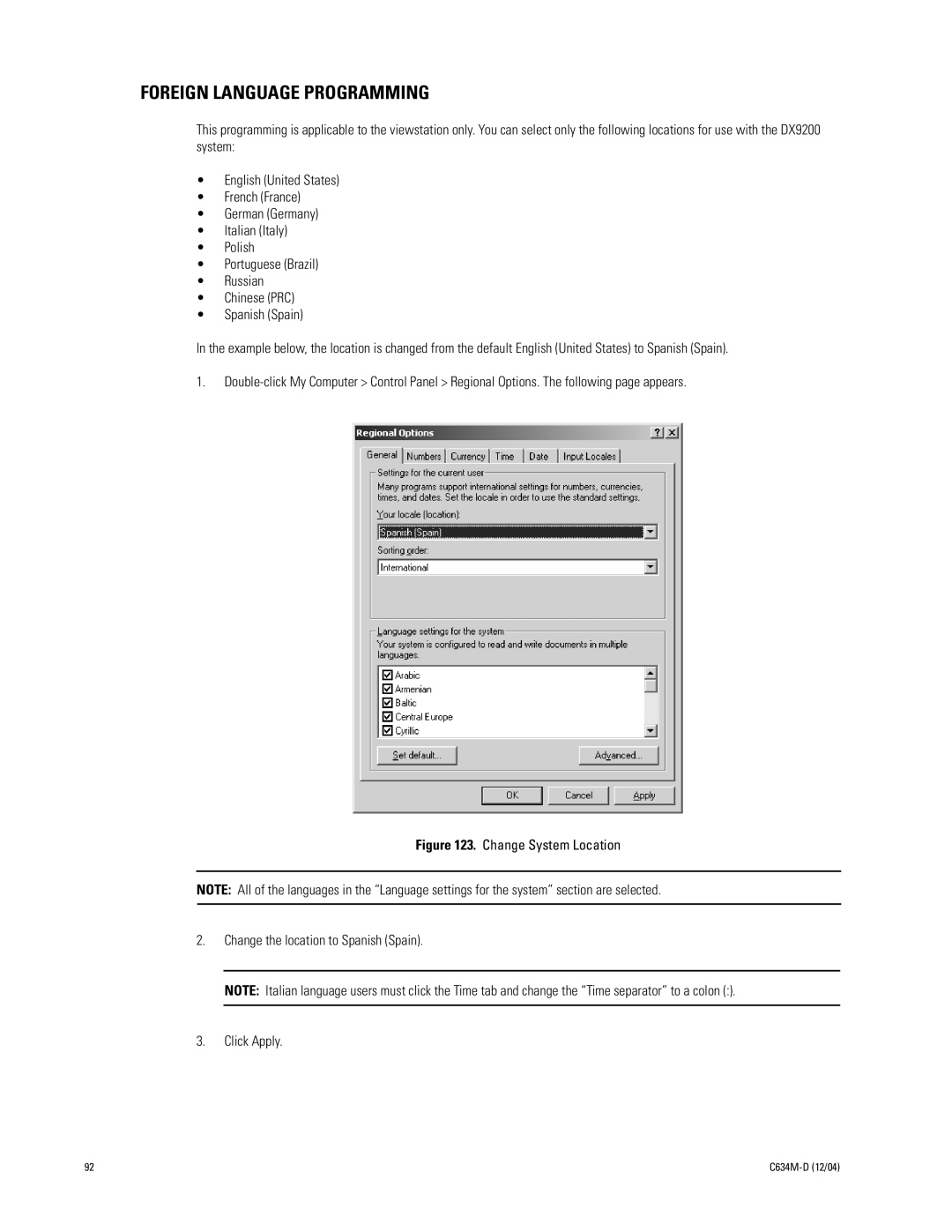 Pelco DX9100 installation manual Foreign Language Programming 