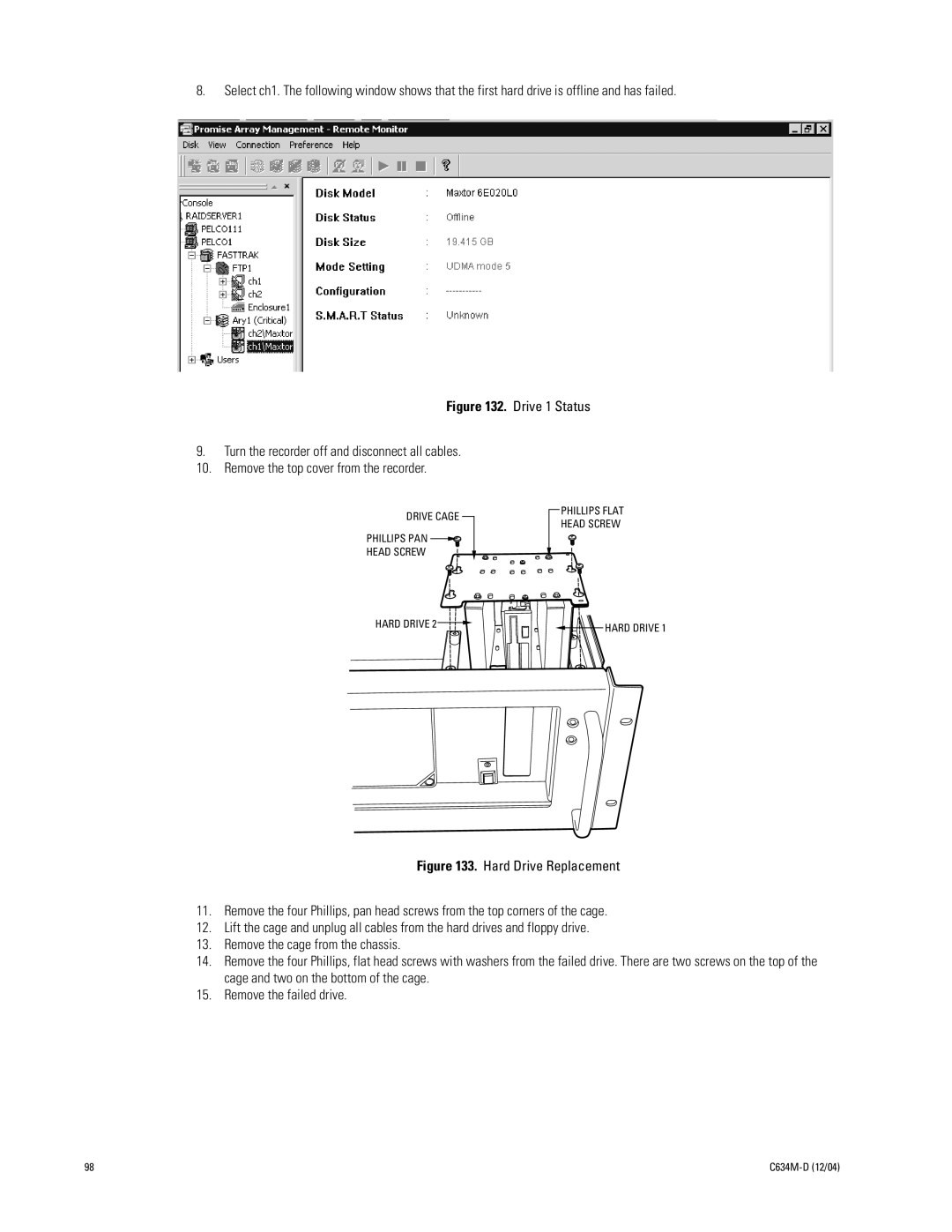 Pelco DX9100 installation manual Drive Cage 