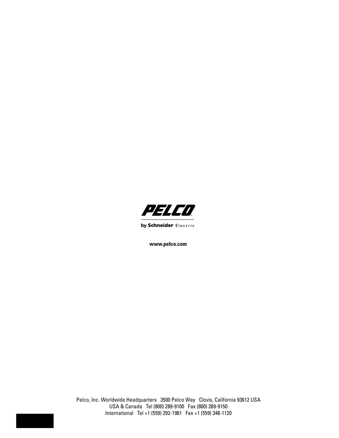 Pelco DX9116F quick start 