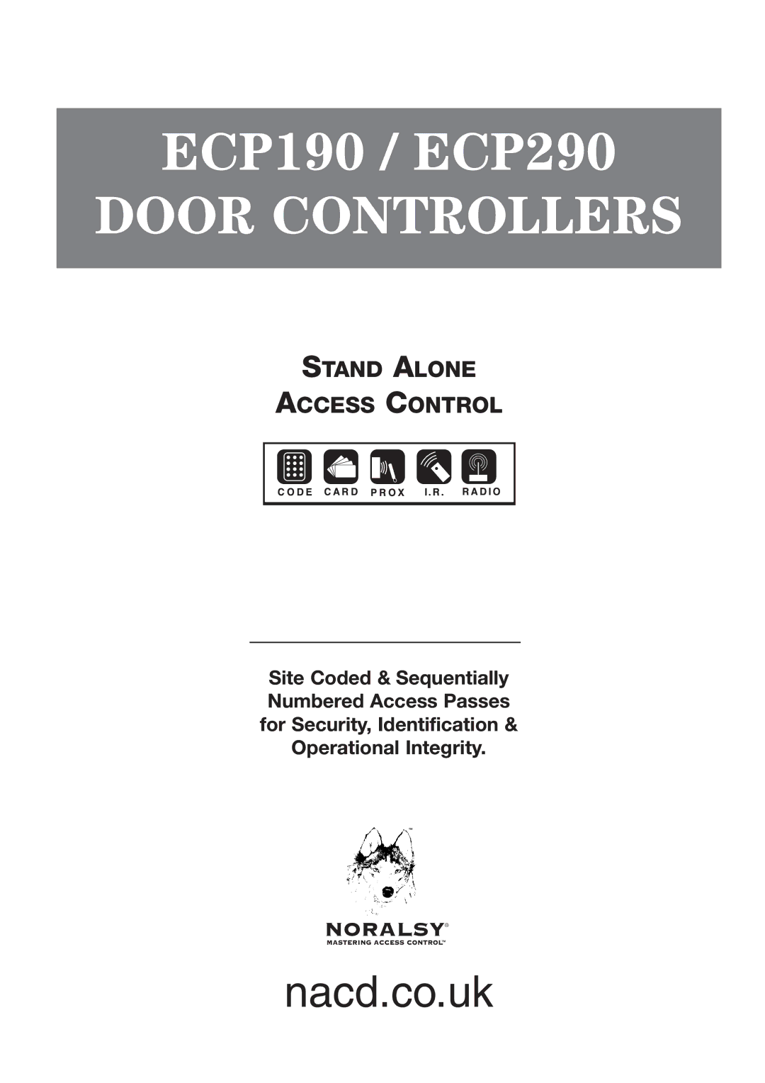 Pelco ECP290, ECP190 manual Door Controllers 