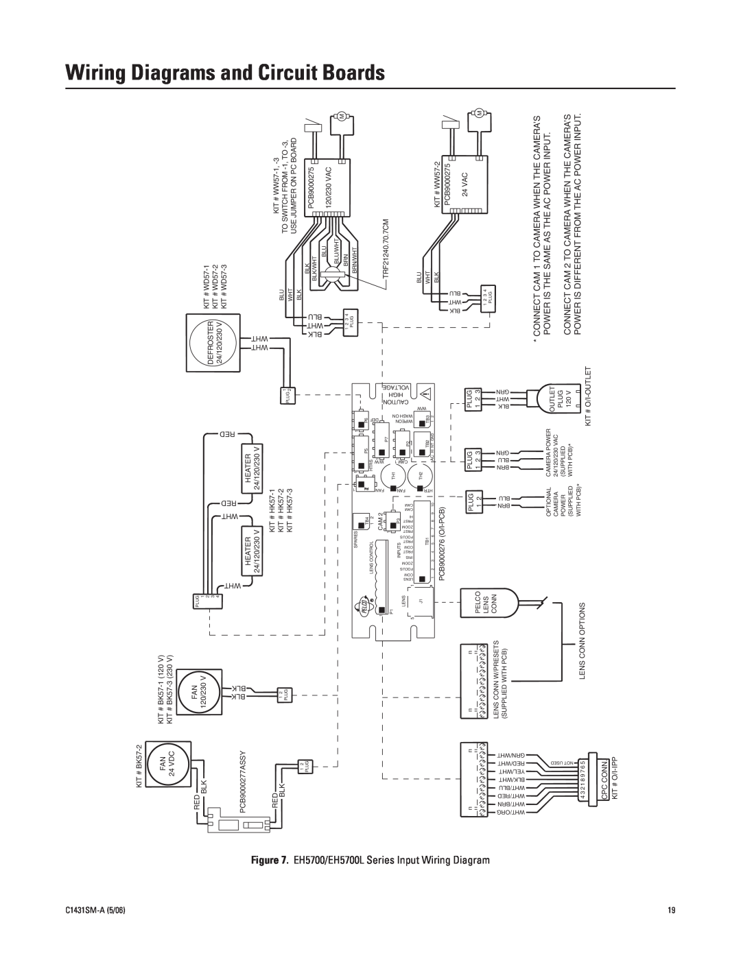Pelco EH5700 Series manual Wiring Diagrams and Circuit 