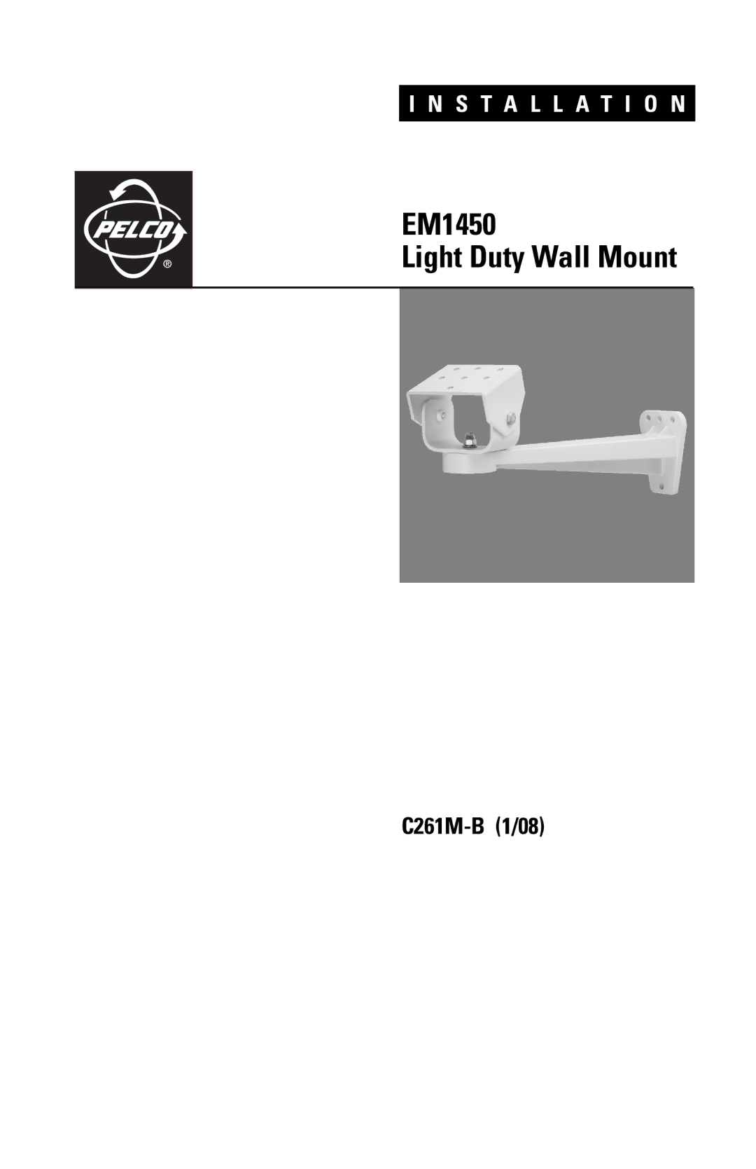 Pelco manual EM1450 Light Duty Wall Mount 