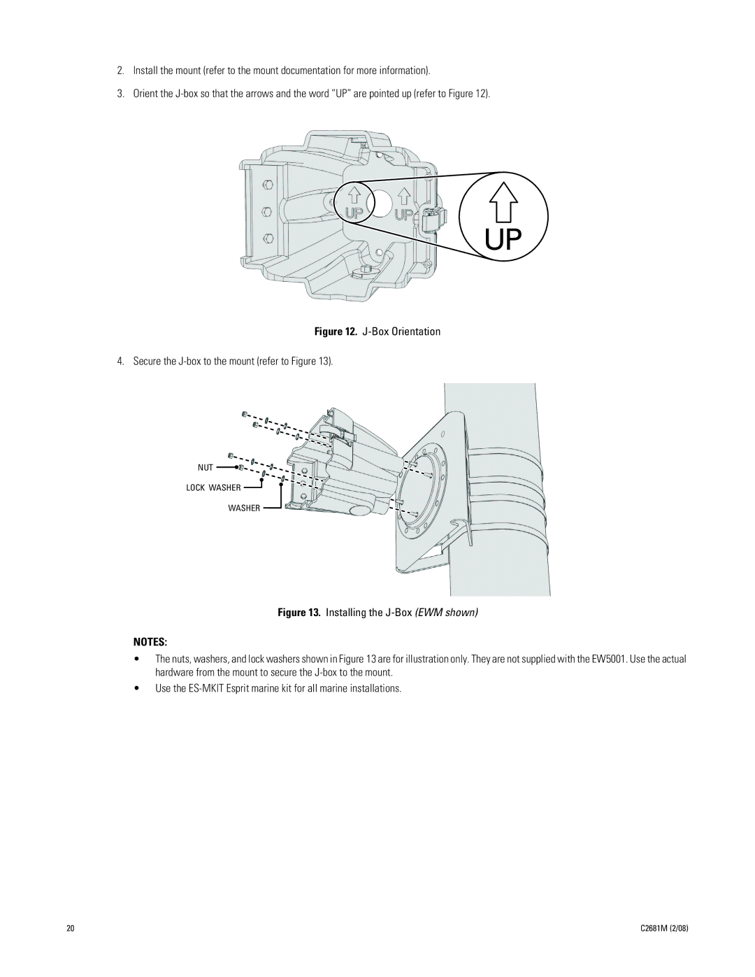 Pelco EW5001 manual NUT Lock Washer 