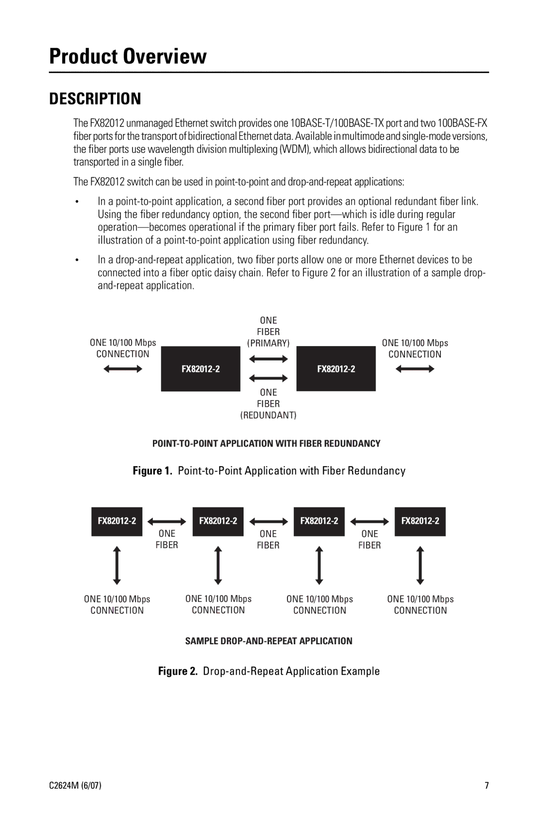 Pelco FX82012 manual Product Overview, Description 