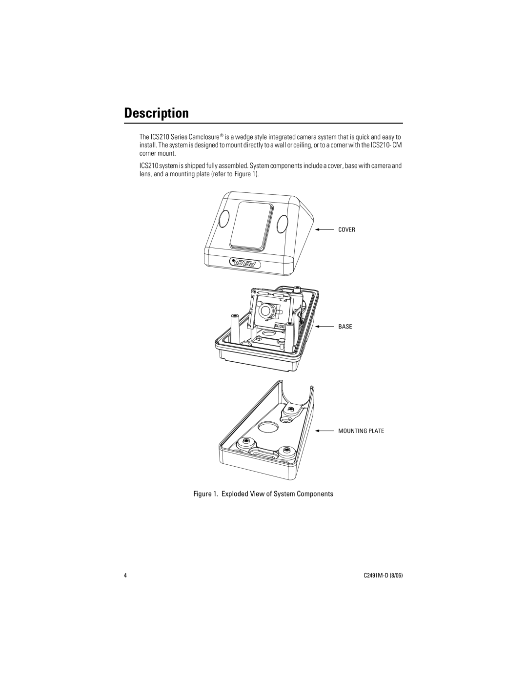 Pelco ICS210 manual Description 