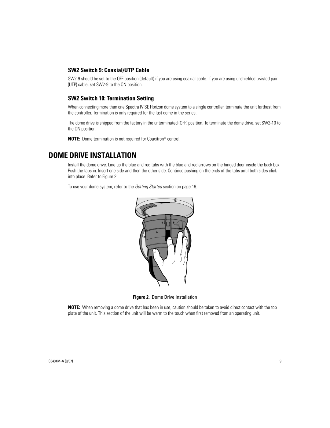 Pelco IV SE manual Dome Drive Installation 