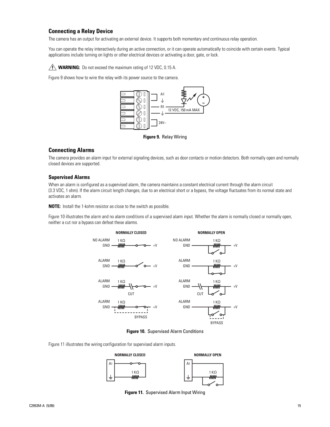 Pelco IXE manual Connecting a Relay Device, Connecting Alarms 