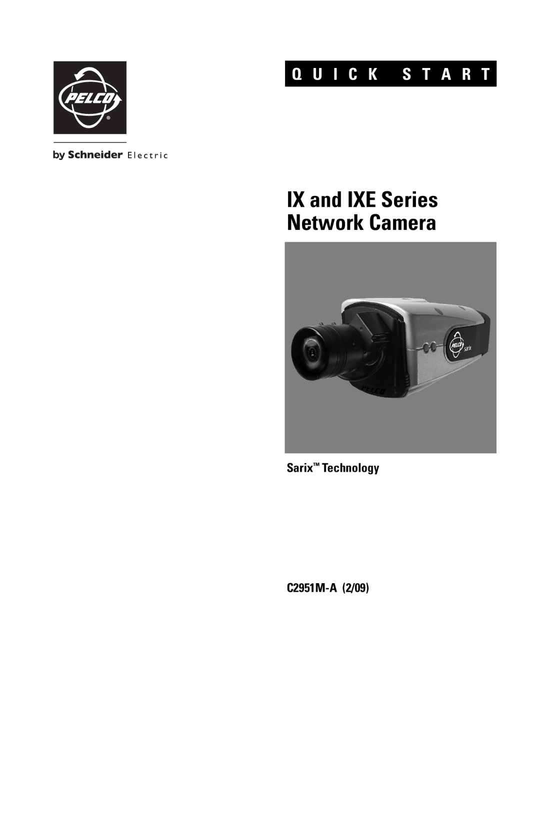 Pelco quick start IX and IXE Series Network Camera 