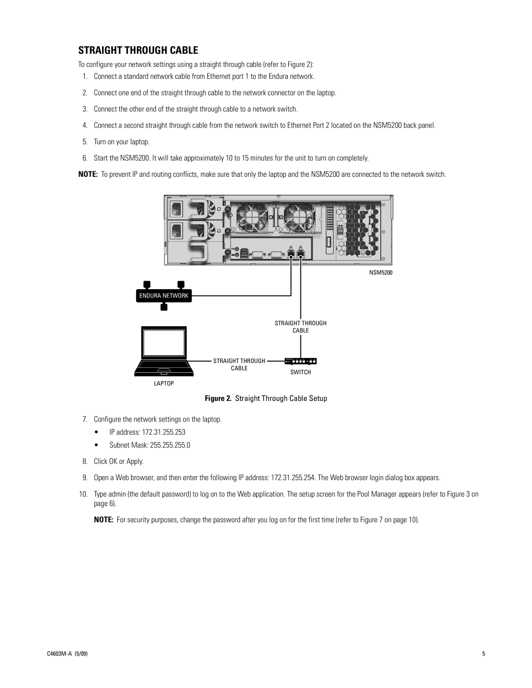 Pelco NSM5200 manual Straight Through Cable 