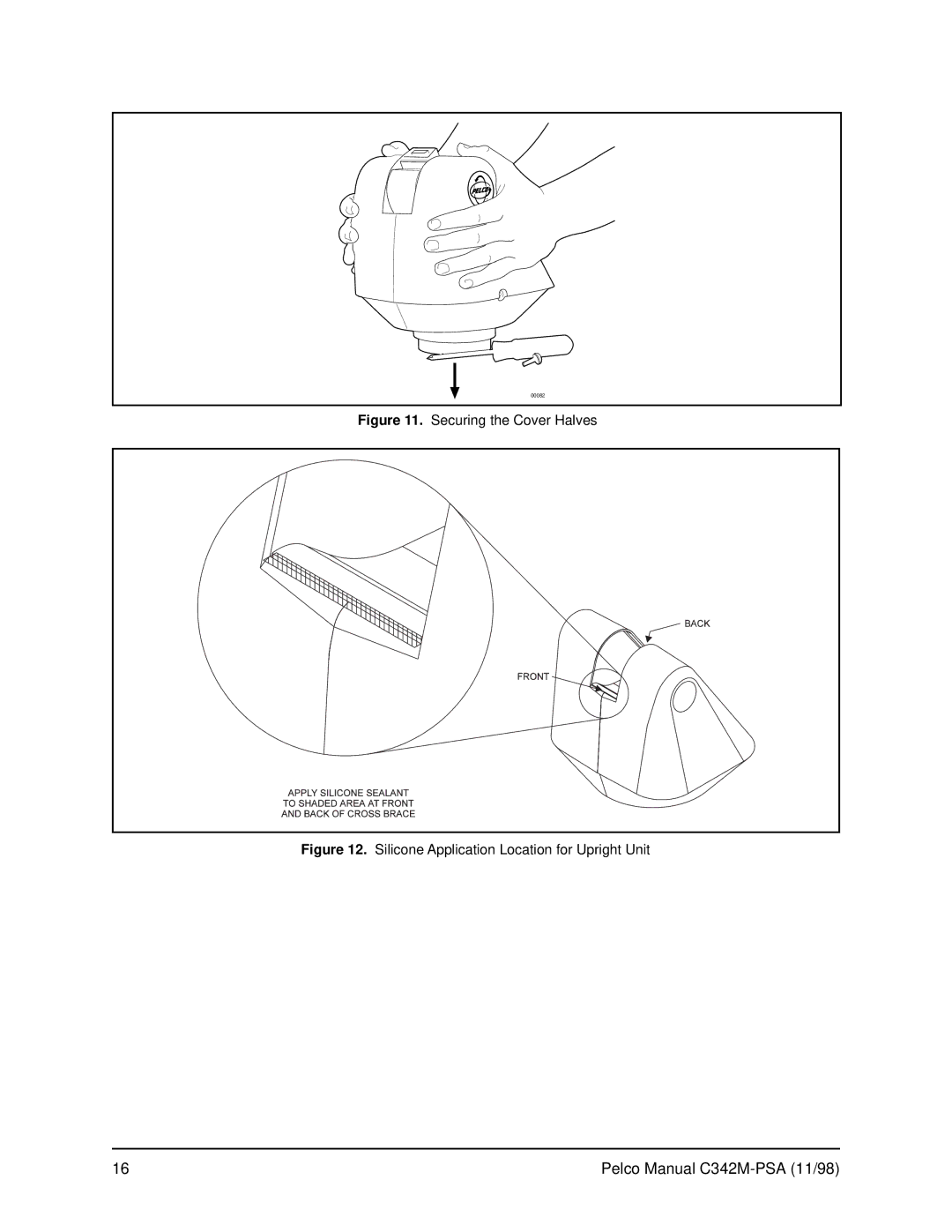 Pelco PT780-24SL/PPSA operation manual Securing the Cover Halves 