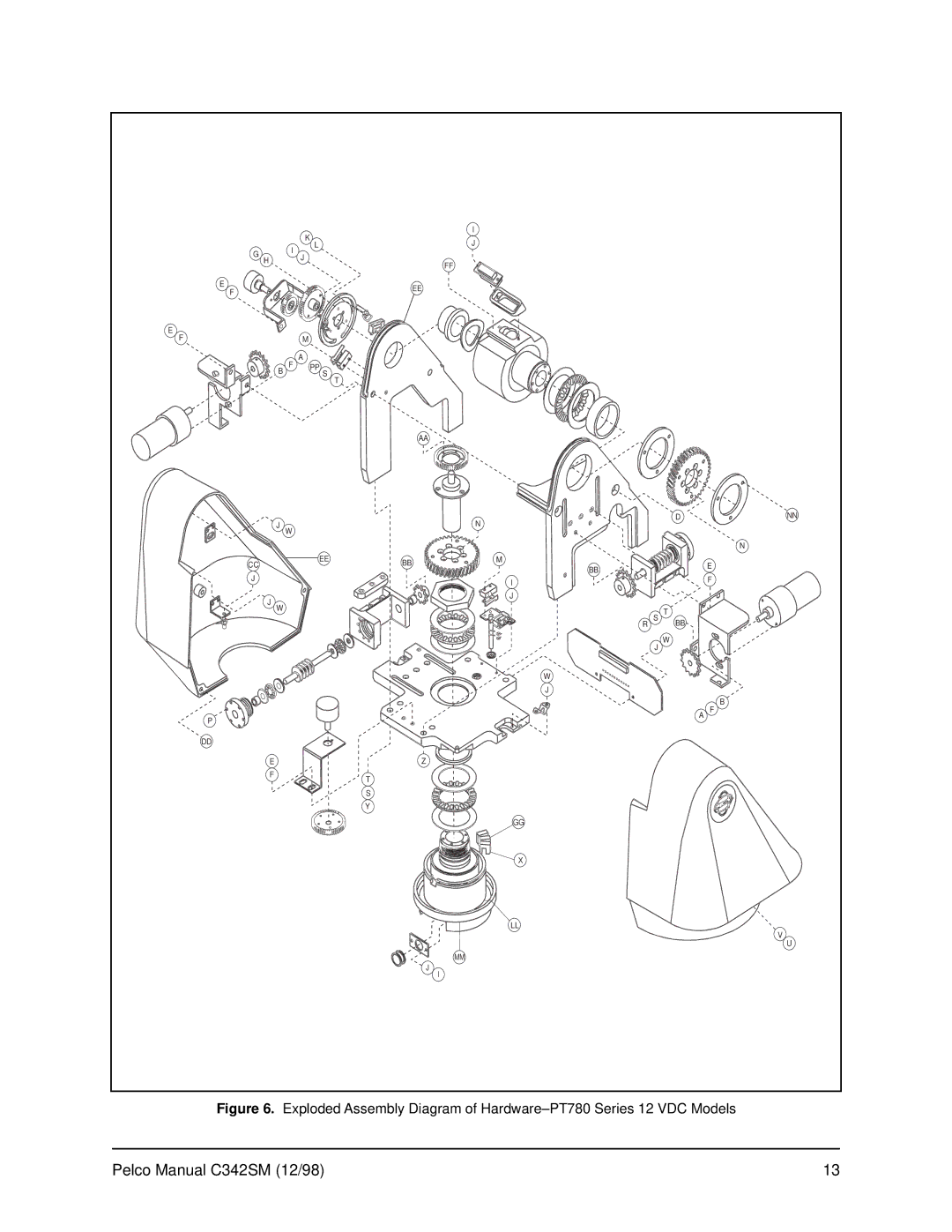 Pelco PT780 service manual Pelco Manual C342SM 12/98 