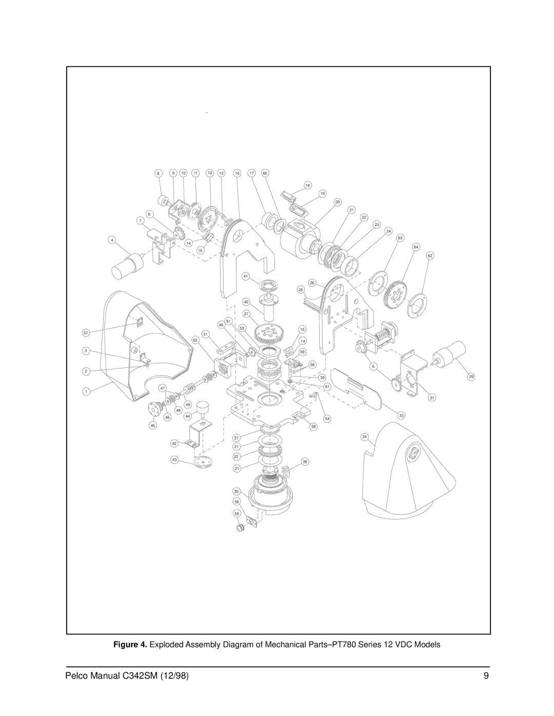 Pelco PT780 service manual Pelco Manual C342SM 12/98 