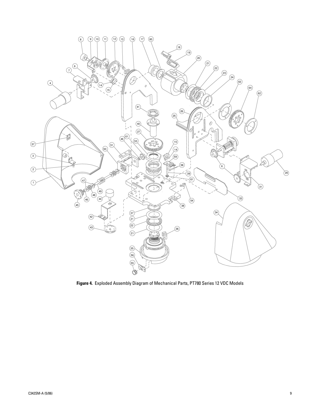 Pelco PT7800 manual 12 13 16 17 