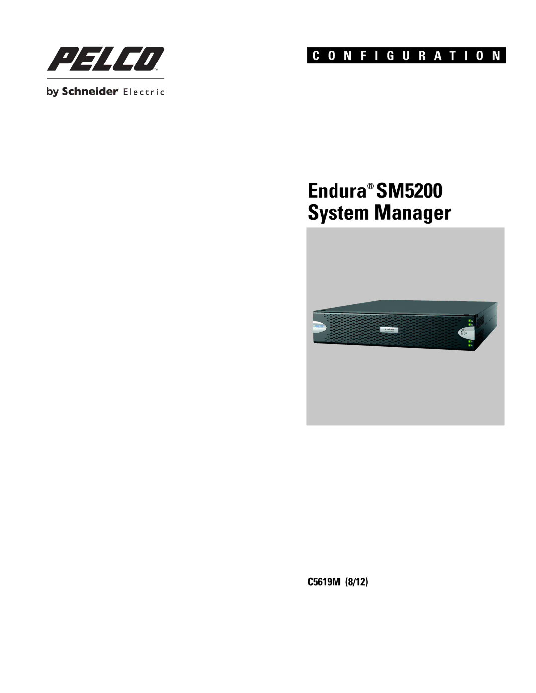 Pelco manual Endura SM5200 System Manager 