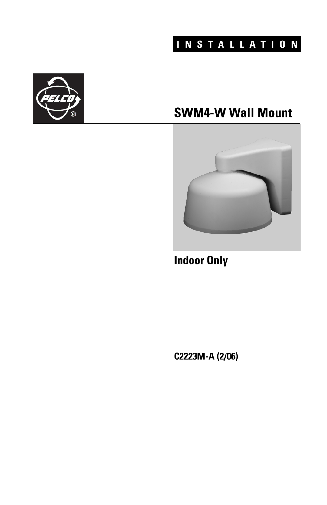 Pelco manual SWM4-W Wall Mount 