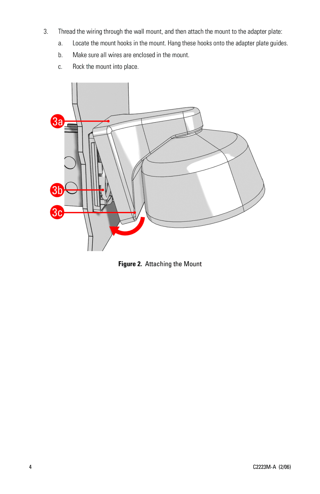 Pelco SWM4-W manual Attaching the Mount 