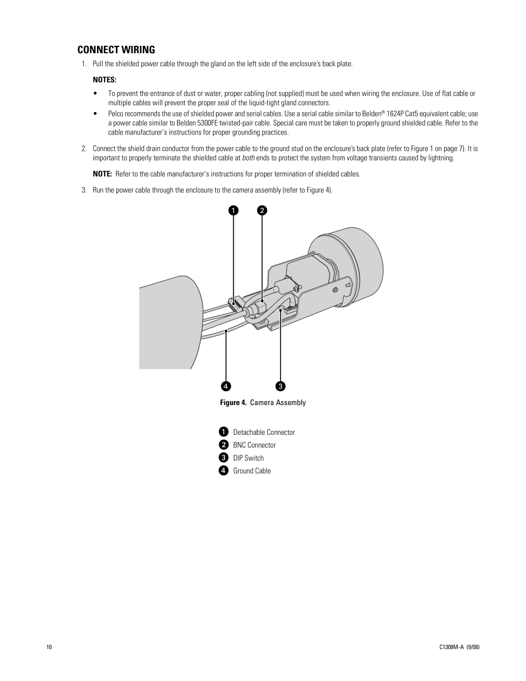 Pelco TI2550 manual Connect Wiring 