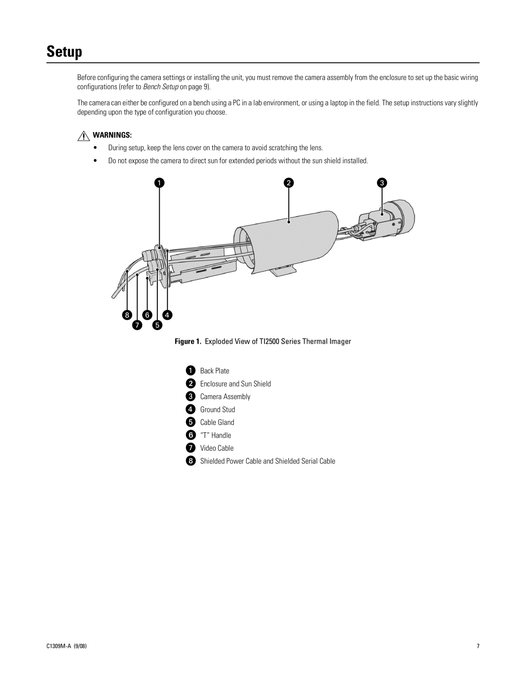 Pelco TI2550 manual Setup 