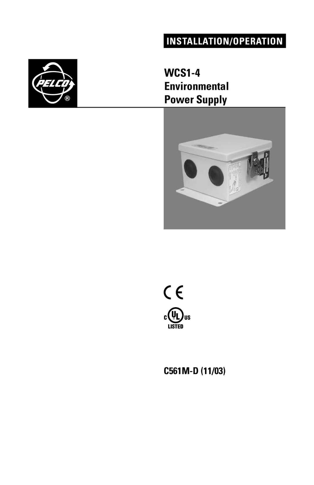 Pelco WCSI-4 manual WCS1-4 