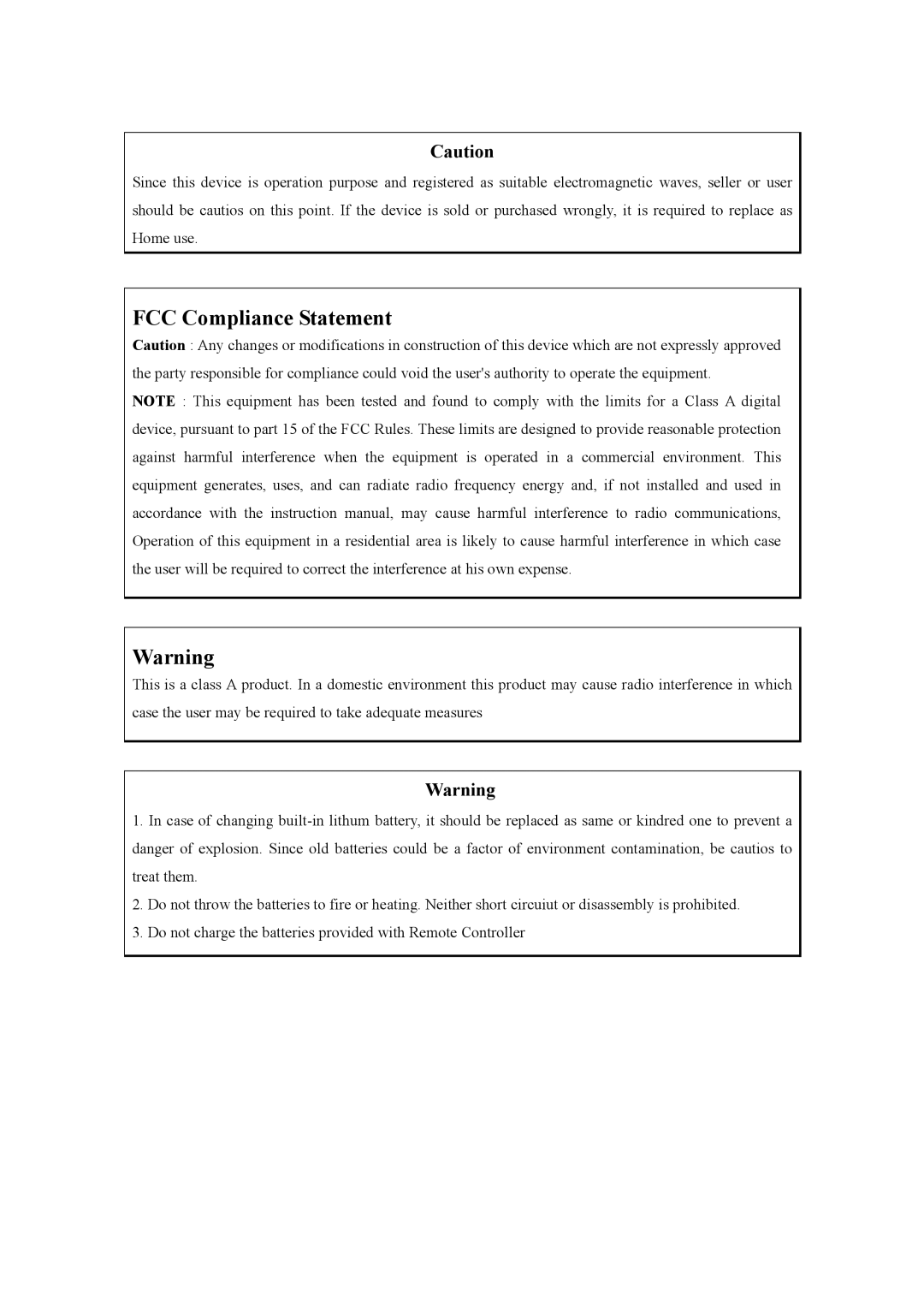 Pelican MD3200M manual FCC Compliance Statement 