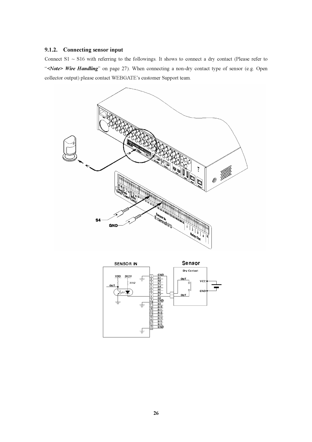 Pelican MD3200M manual Connecting sensor input 