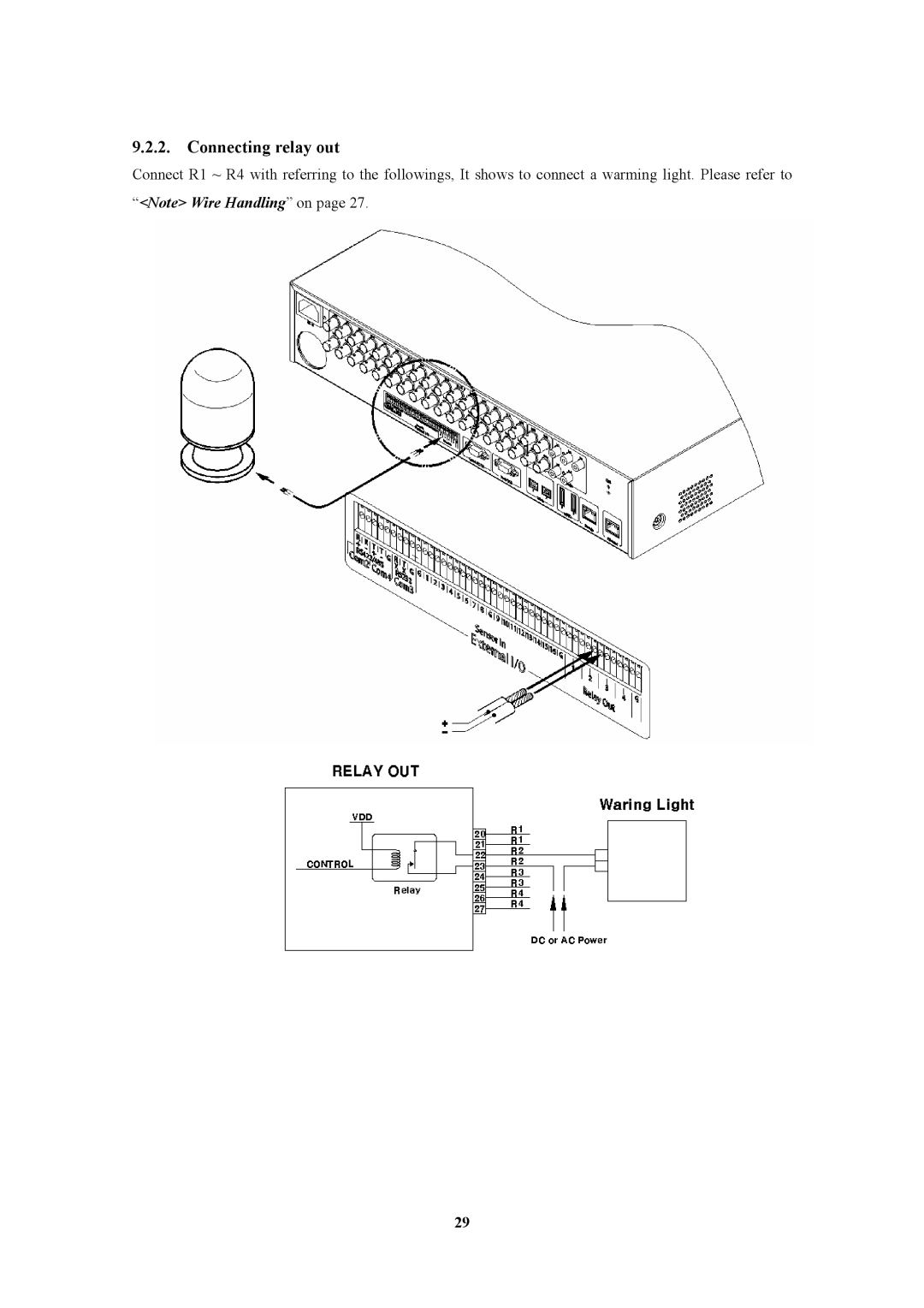 Pelican MD3200M manual Connecting relay out 