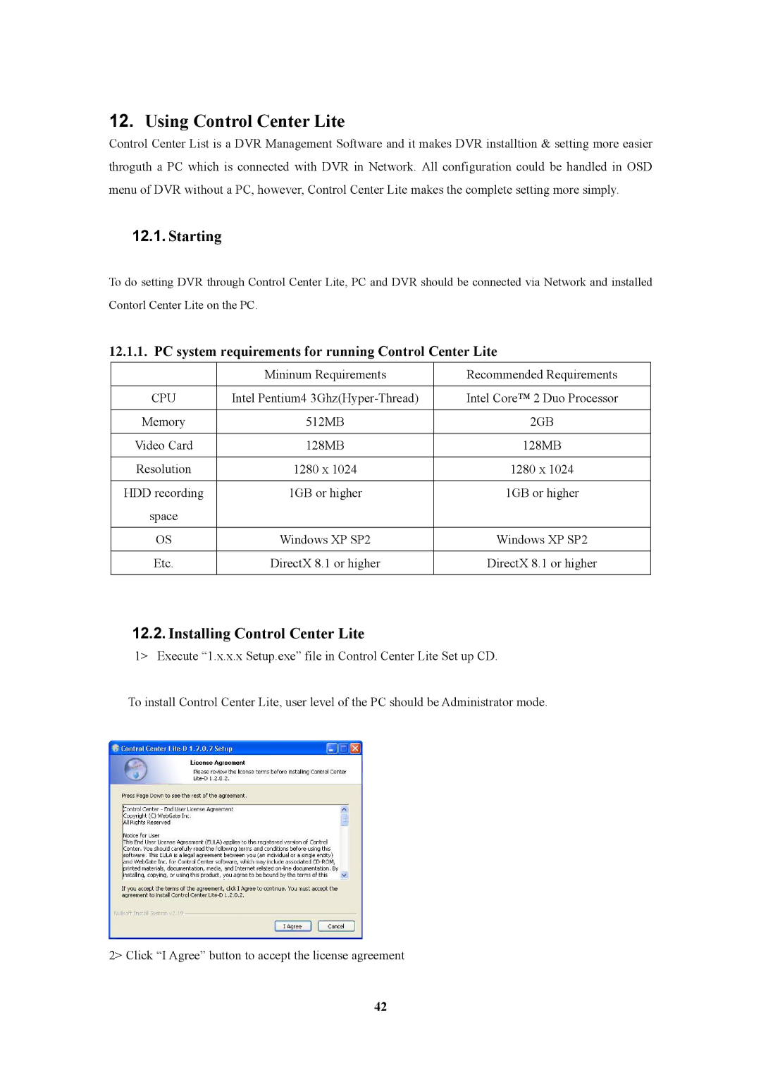 Pelican MD3200M manual Using Control Center Lite, Starting, Installing Control Center Lite 