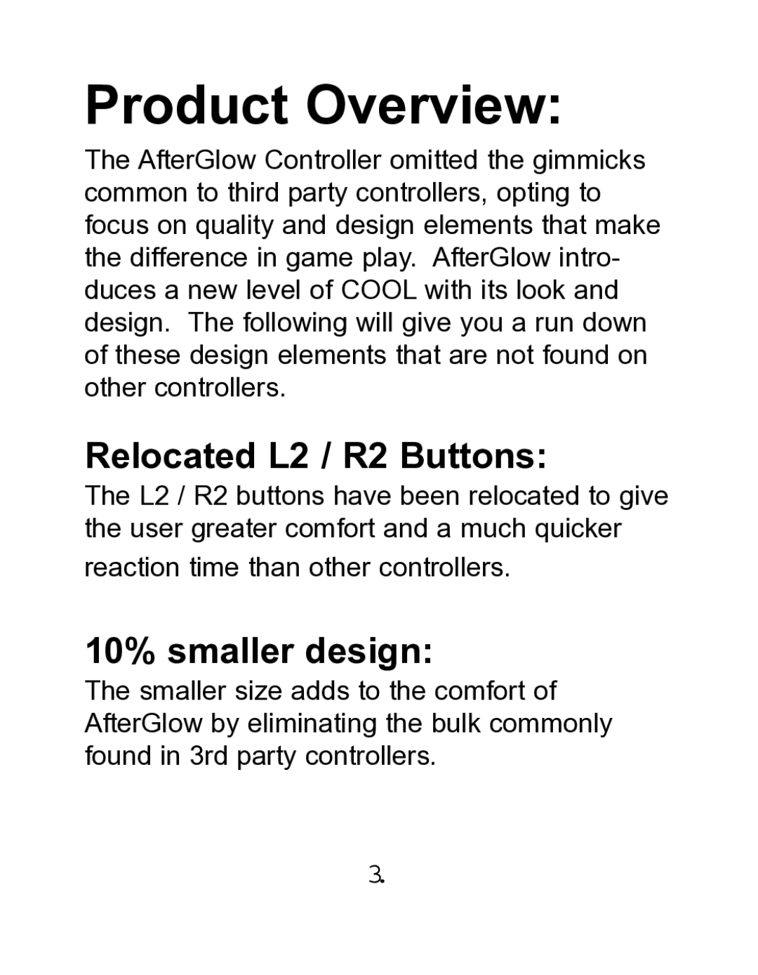 Pelican PL-678 manual Product Overview, Relocated L2 / R2 Buttons, 10% smaller design 