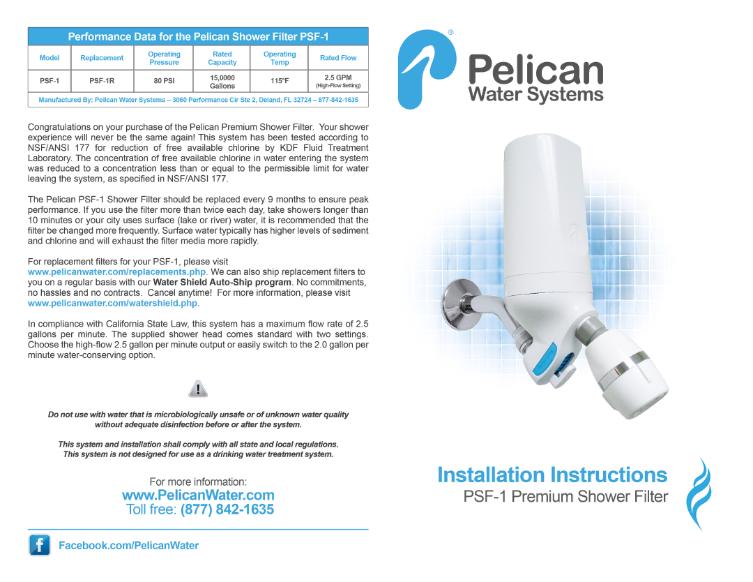 Pelican PSF-1 manual 