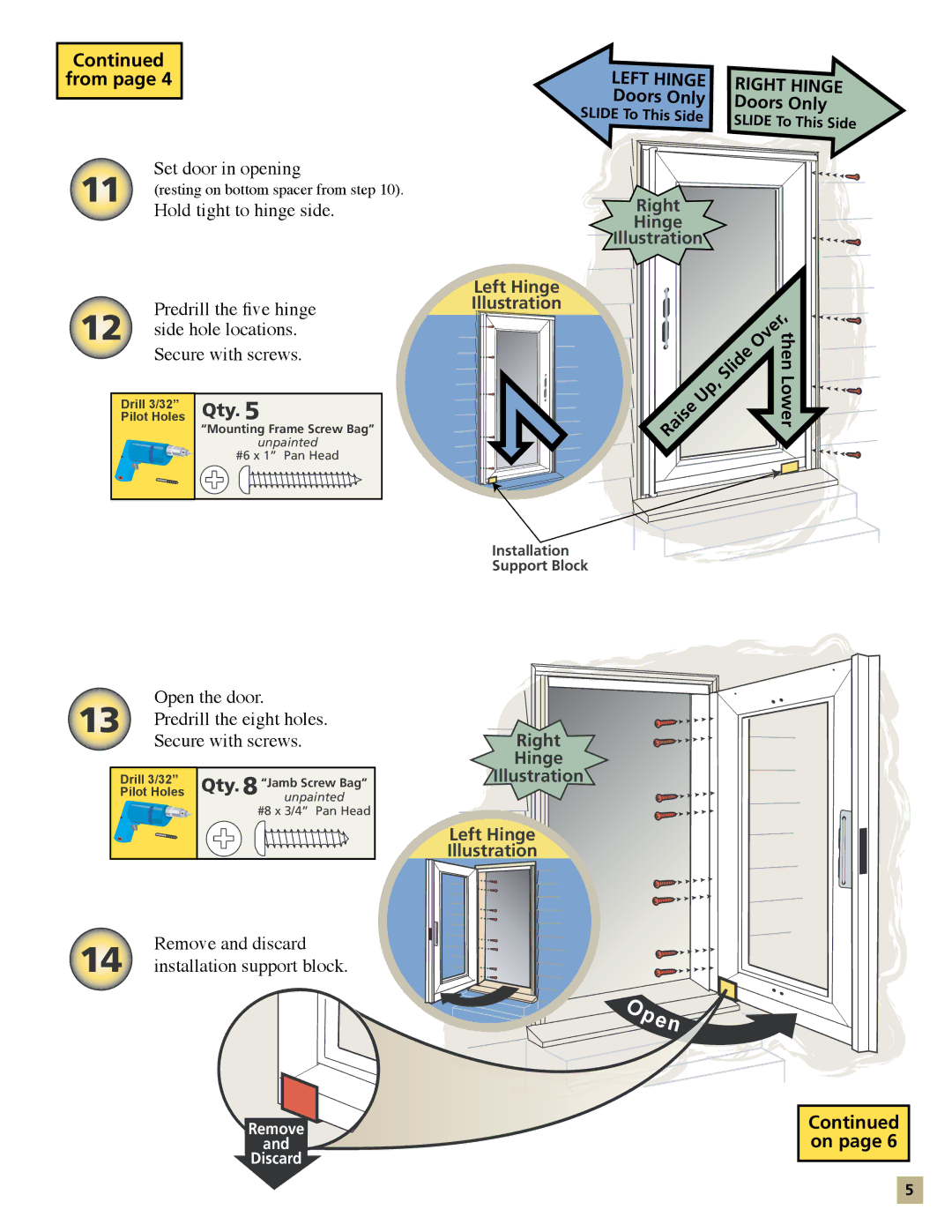 Pella 35123 installation manual Qty, Doors Only 