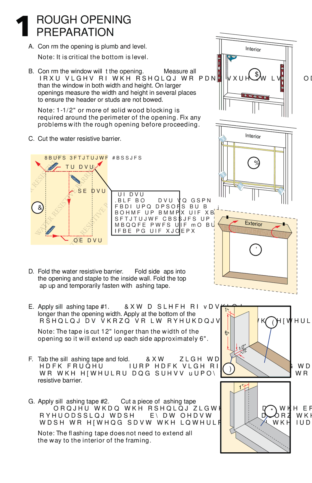 Pella 802Q0102 installation instructions Rough Opening Preparation, Conﬁrm the window will ﬁt the opening. Measure all 