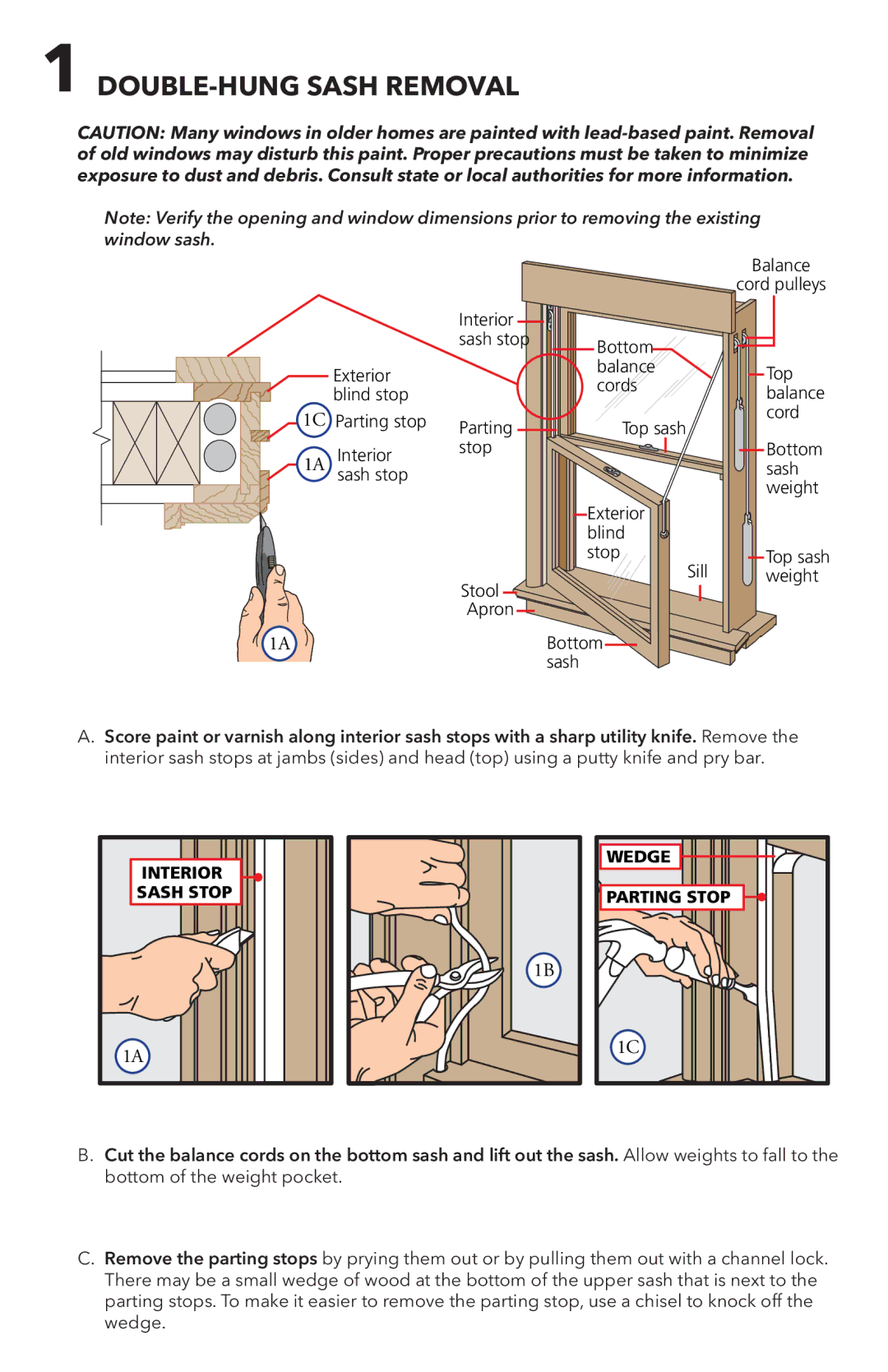 Pella 808F0105 warranty DOUBLE-HUNG Sash Removal 