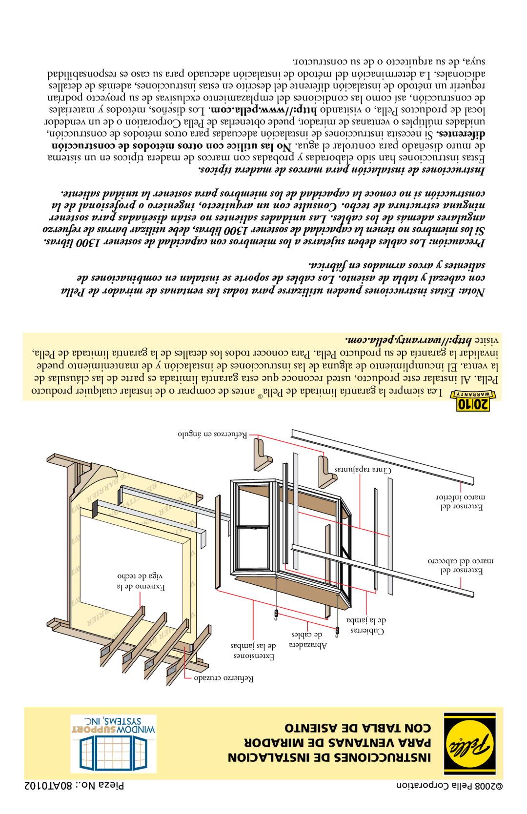 Pella 80AT0102 installation instructions Constructor su de o arquitecto su de suya, Visitando o Pella, productos de local 