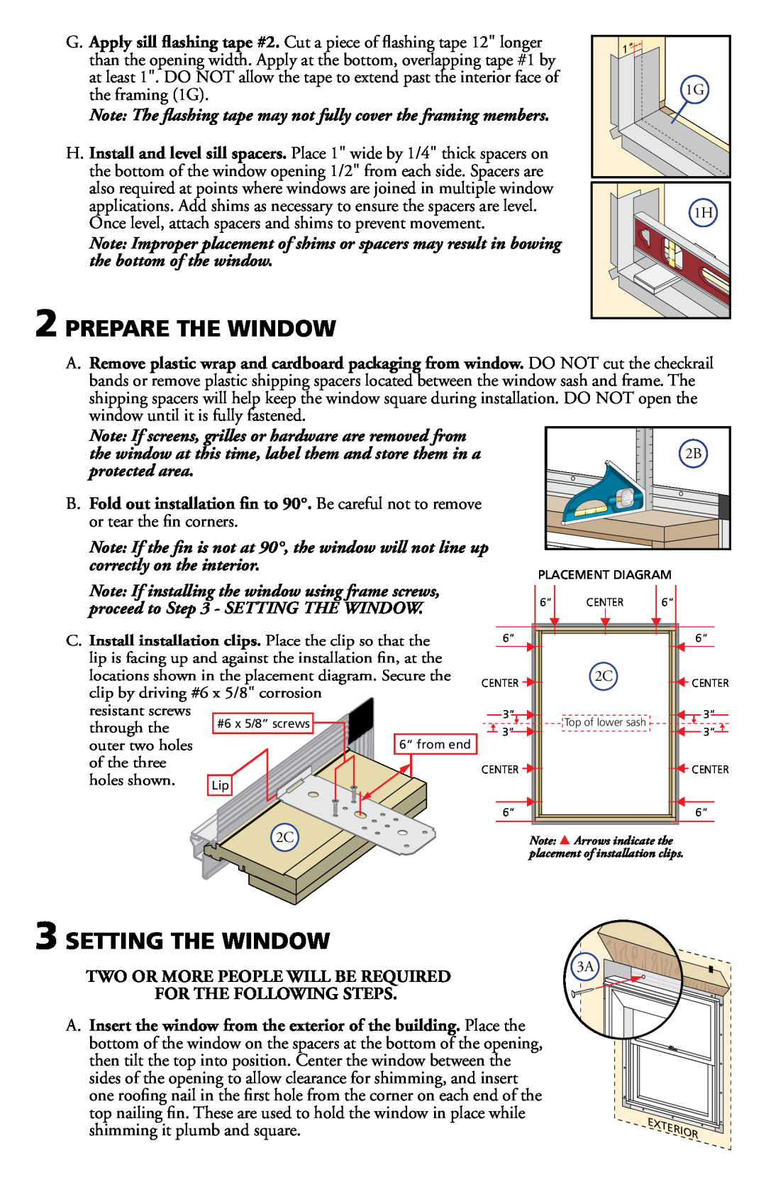 Pella 80ED0101 Prepare The Window, Setting The Window, Thehframingr , Clip Byydrivingi X  Corrosioni, through the 
