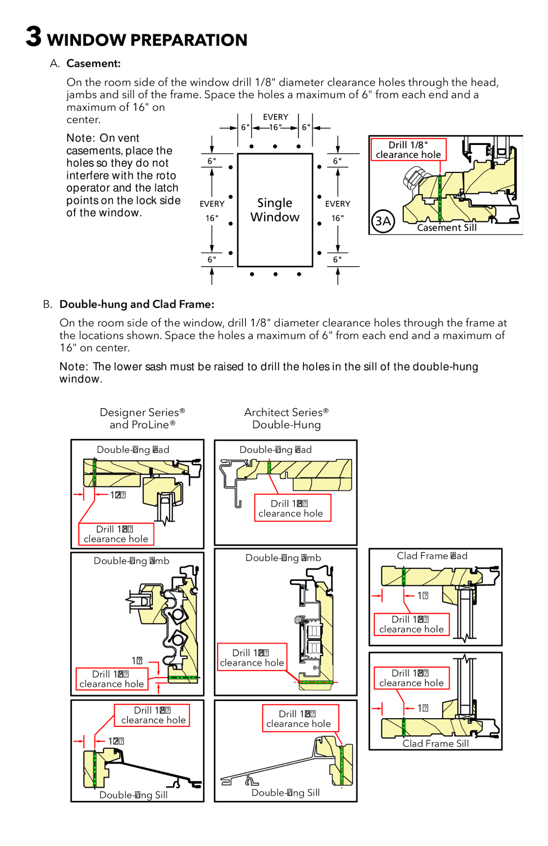 Pella 80WW0101 warranty Window Preparation 